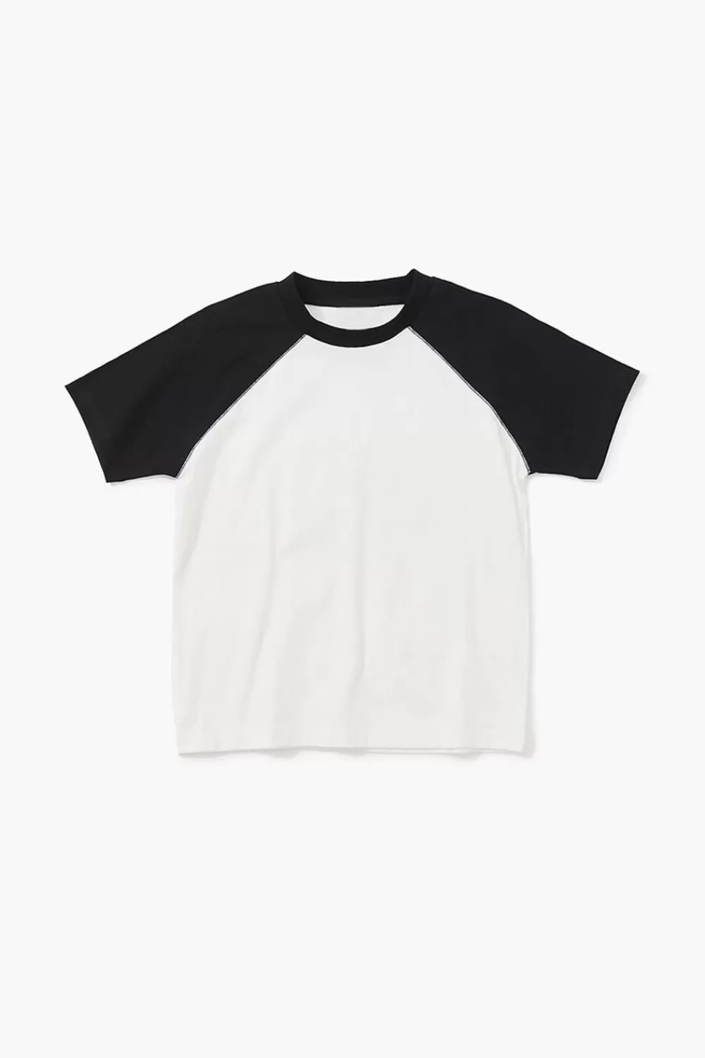 Tops>Forever 21 Kids Baseball Tee (Girls + Boys) White/Black