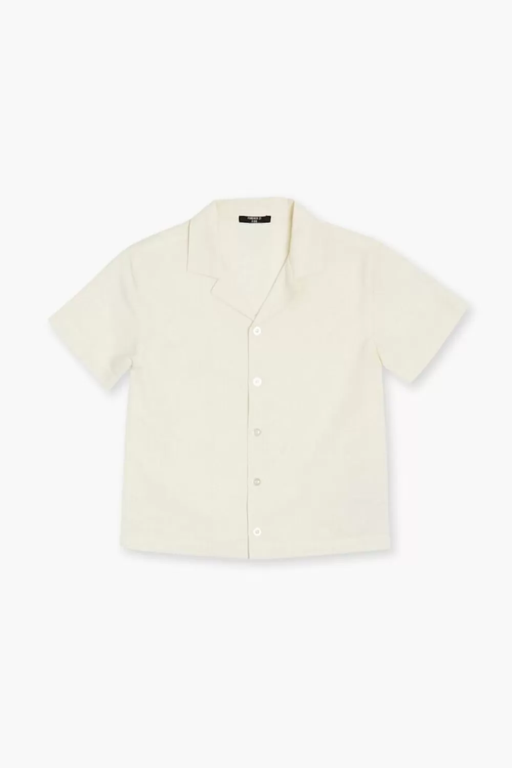 Tops>Forever 21 Kids Button-Front Shirt (Girls + Boys) Ivory