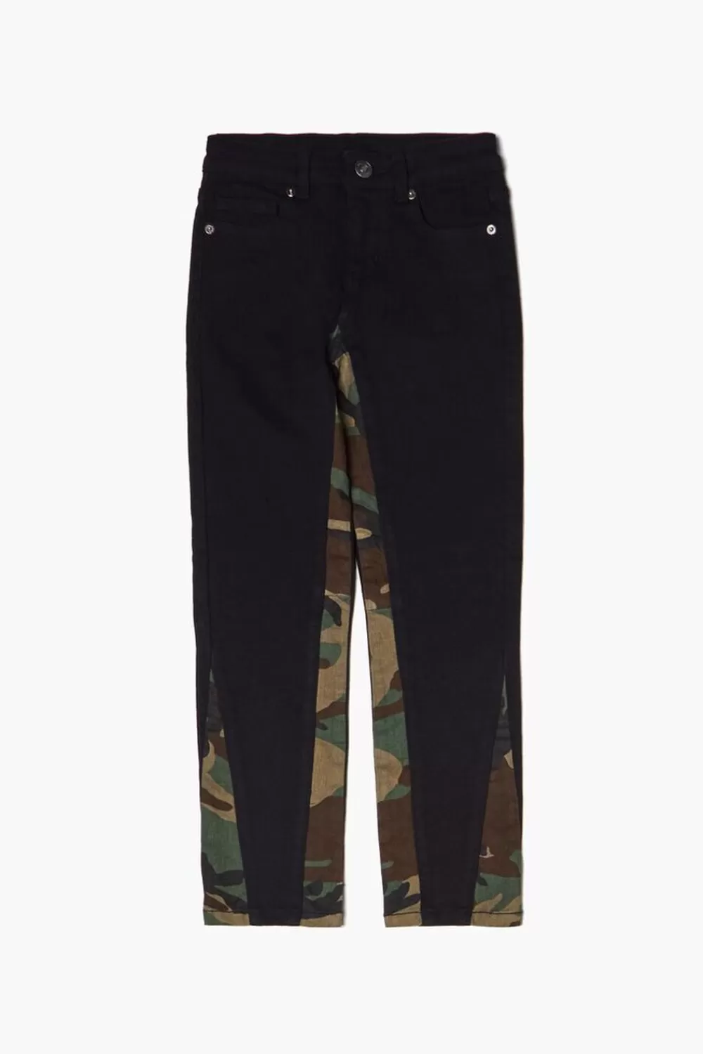 Bottoms>Forever 21 Kids Camo Slim-Fit Jeans (Girls + Boys) Black/Multi