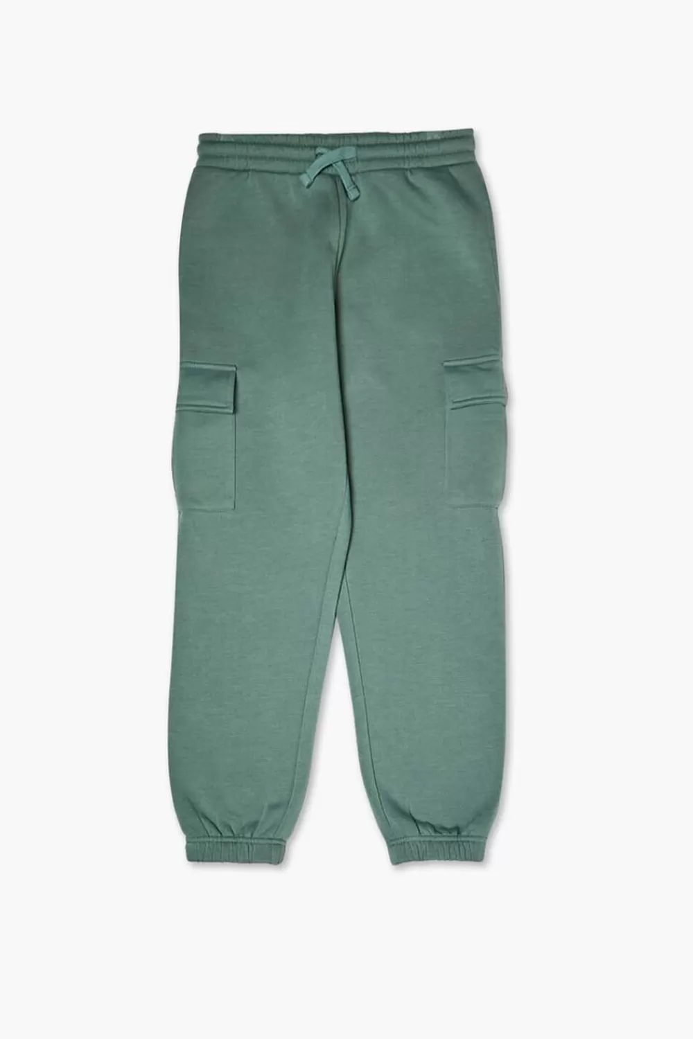 Bottoms>Forever 21 Kids Cargo Fleece Joggers (Girls + Boys) Sage