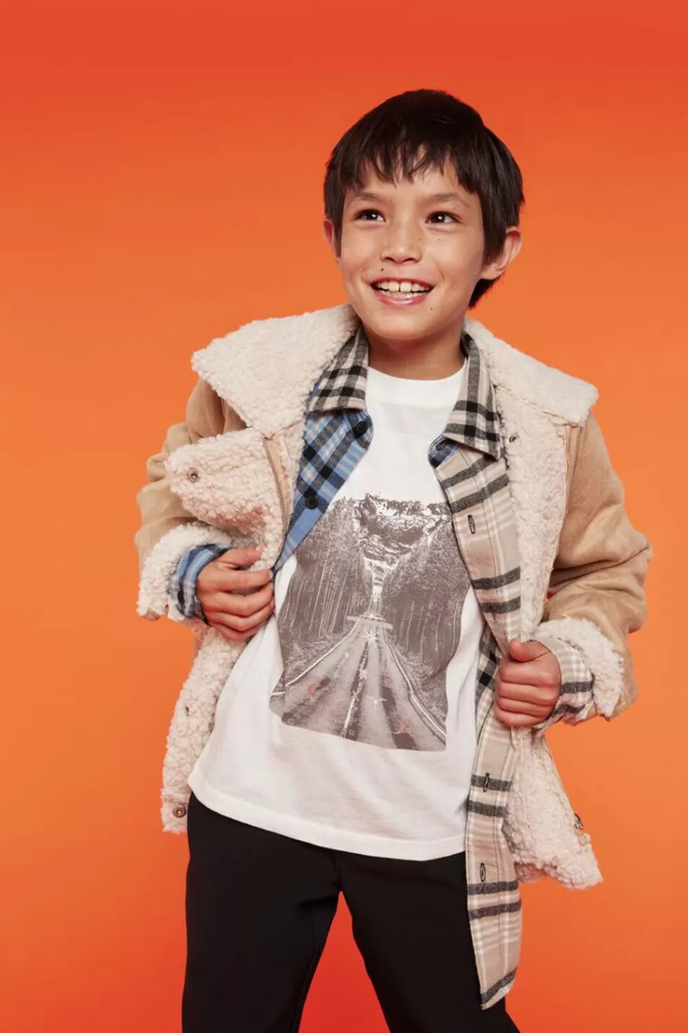 Tops>Forever 21 Kids Celestial Road Graphic Tee (Girls + Boys) Cream/Multi