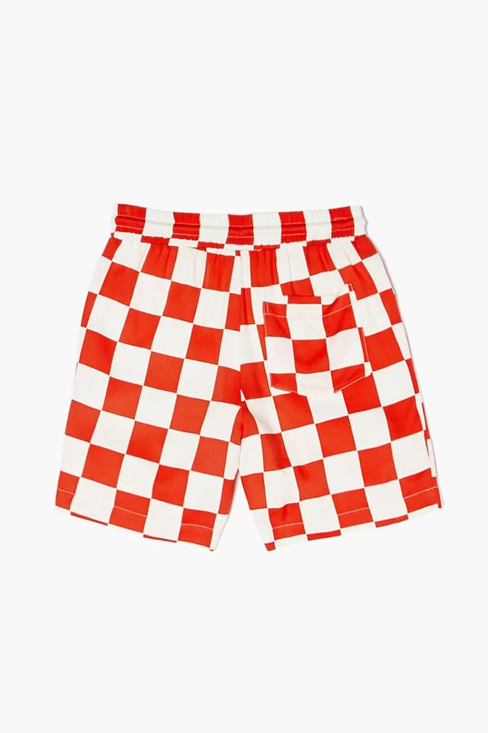 Bottoms>Forever 21 Kids Checkered Drawstring Shorts (Girls + Boys) White/Red
