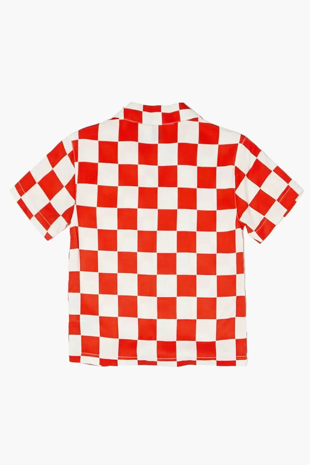 Tops>Forever 21 Kids Checkered Print Shirt (Girls + Boys) White/Red