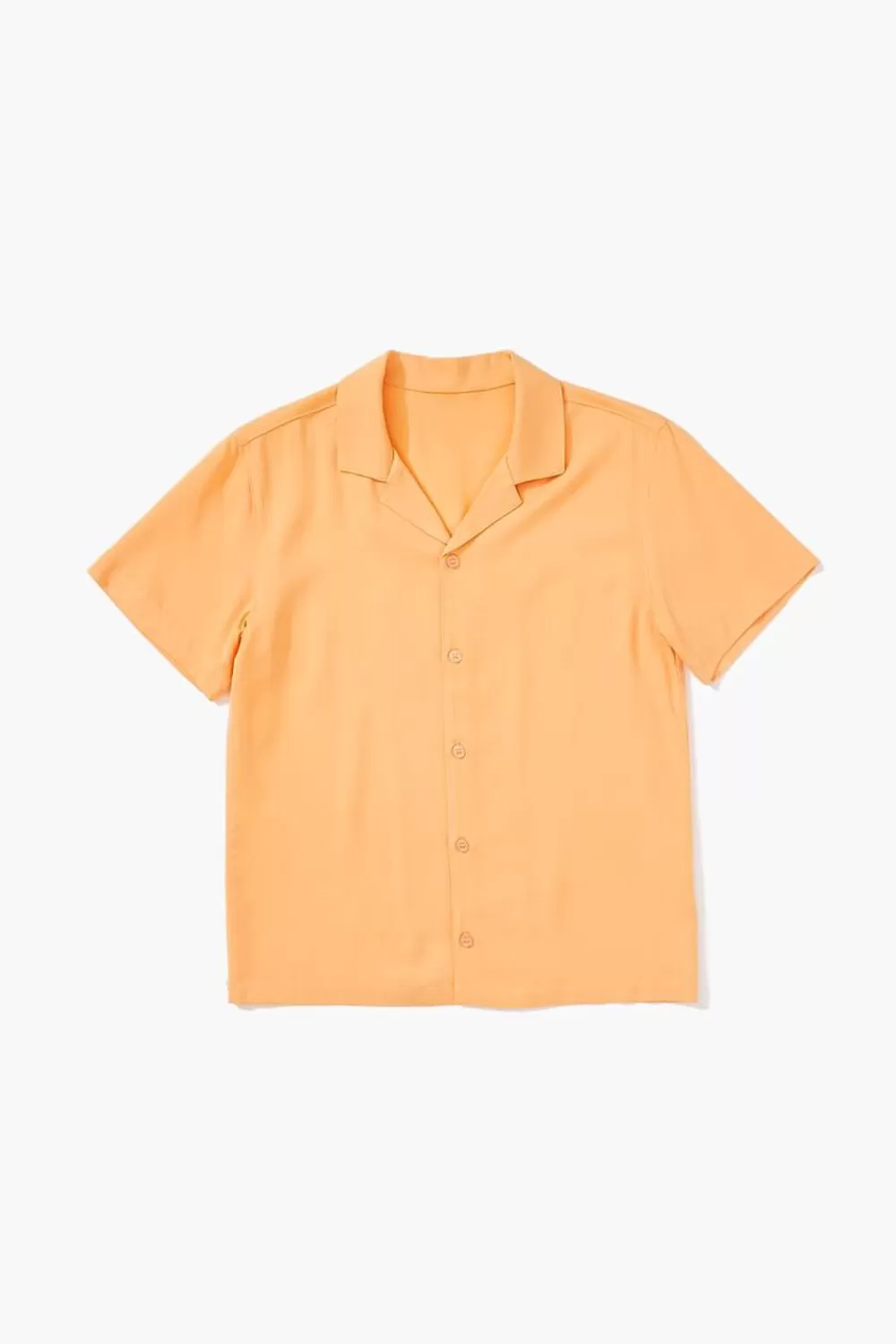 Tops>Forever 21 Kids Collared Buttoned Shirt (Girls + Boys) Orange