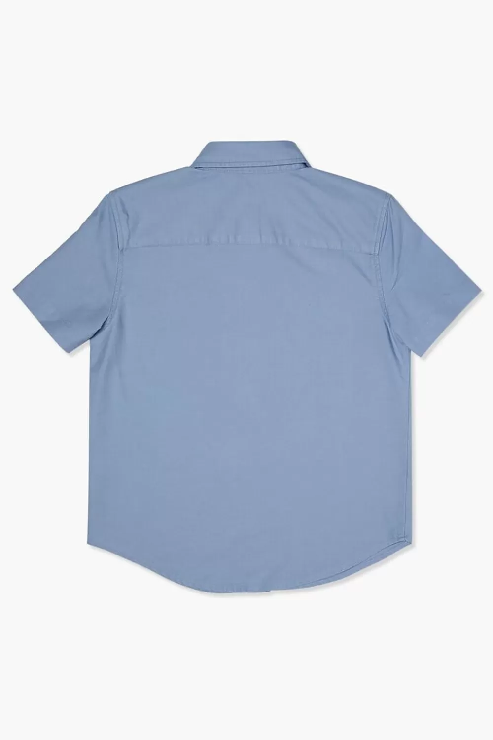 Tops>Forever 21 Kids Cotton Pocket Shirt (Girls + Boys) Dusty Blue
