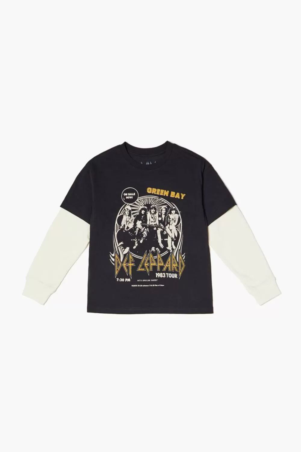 Tops>Forever 21 Kids Def Leppard Graphic Combo Tee (Girls + Boys) Black/Multi