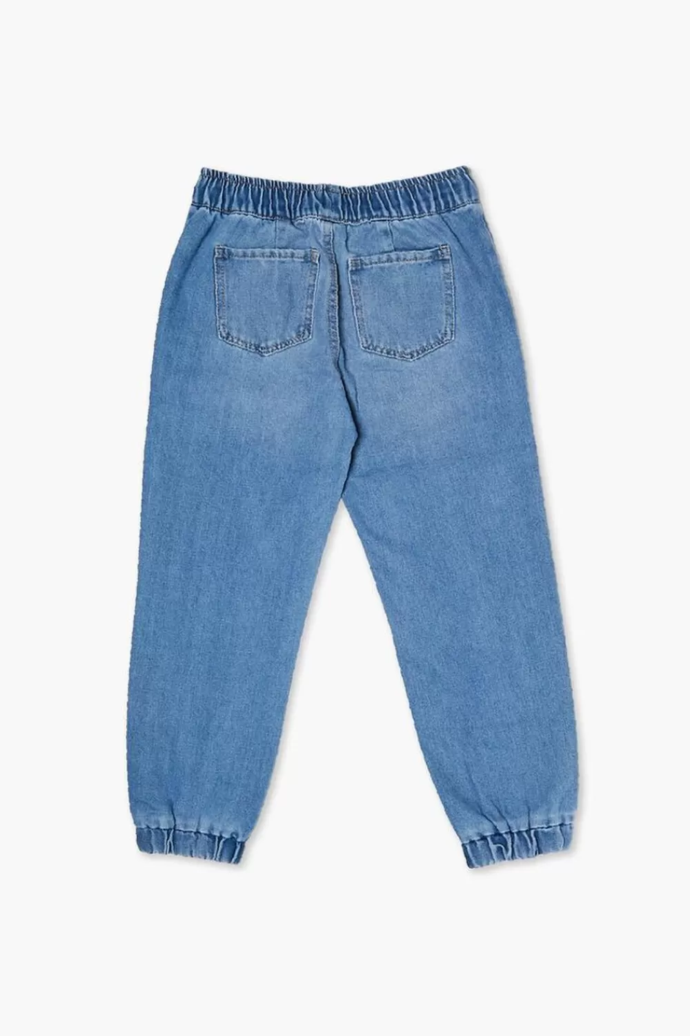 Bottoms>Forever 21 Kids Denim Drawstring Joggers (Girls + Boys) Medium Denim