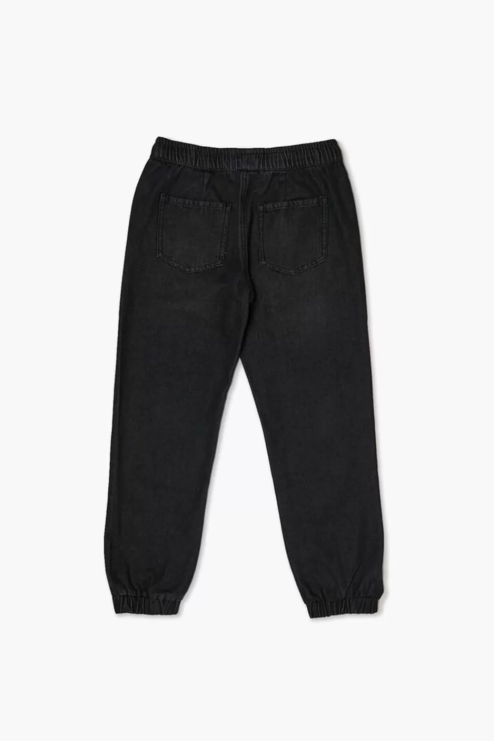 Bottoms>Forever 21 Kids Denim Drawstring Joggers (Girls + Boys) Washed Black