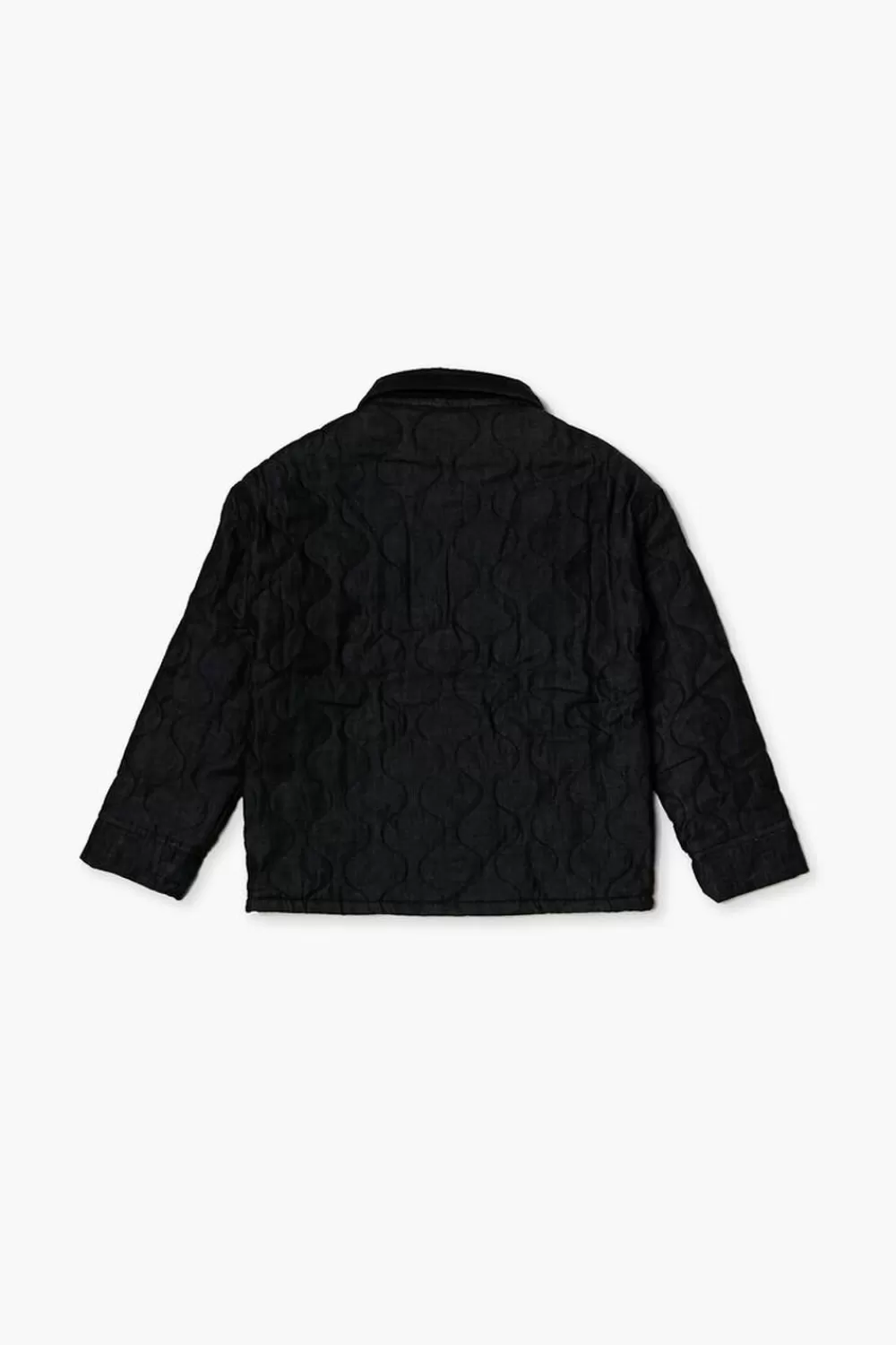 Jackets + Outerwear>Forever 21 Kids Denim Jacket (Girls + Boys) Black/Cream