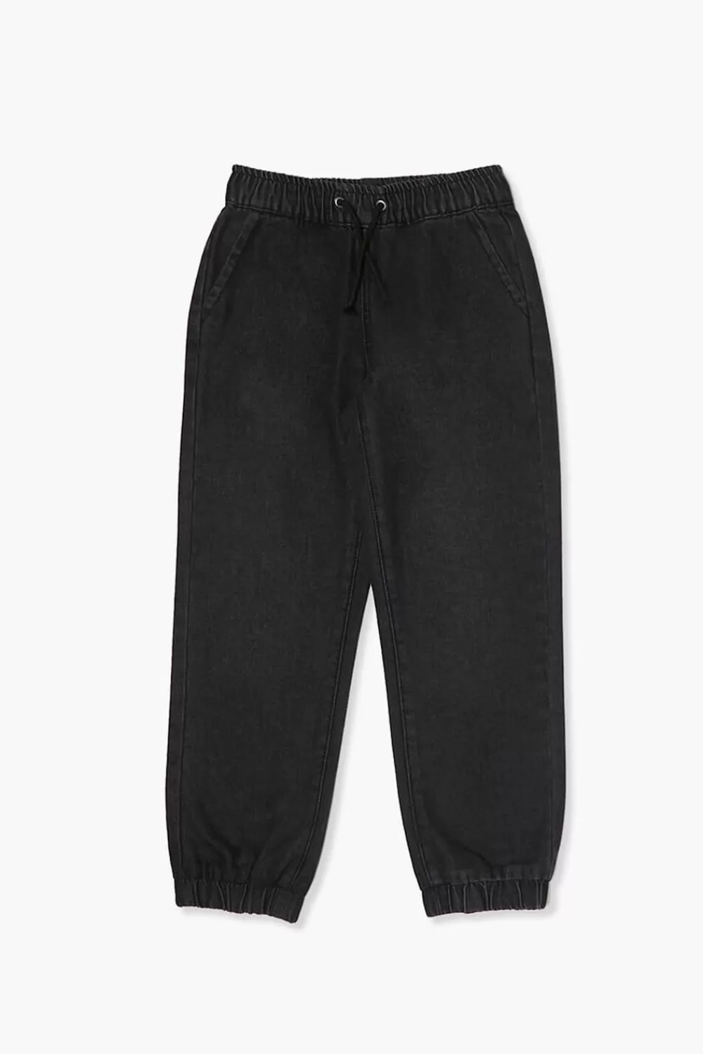 Bottoms>Forever 21 Kids Denim Joggers (Girls + Boys) Washed Black
