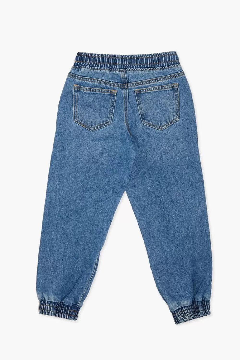 Bottoms>Forever 21 Kids Distressed Denim Joggers (Girls + Boys) Medium Denim