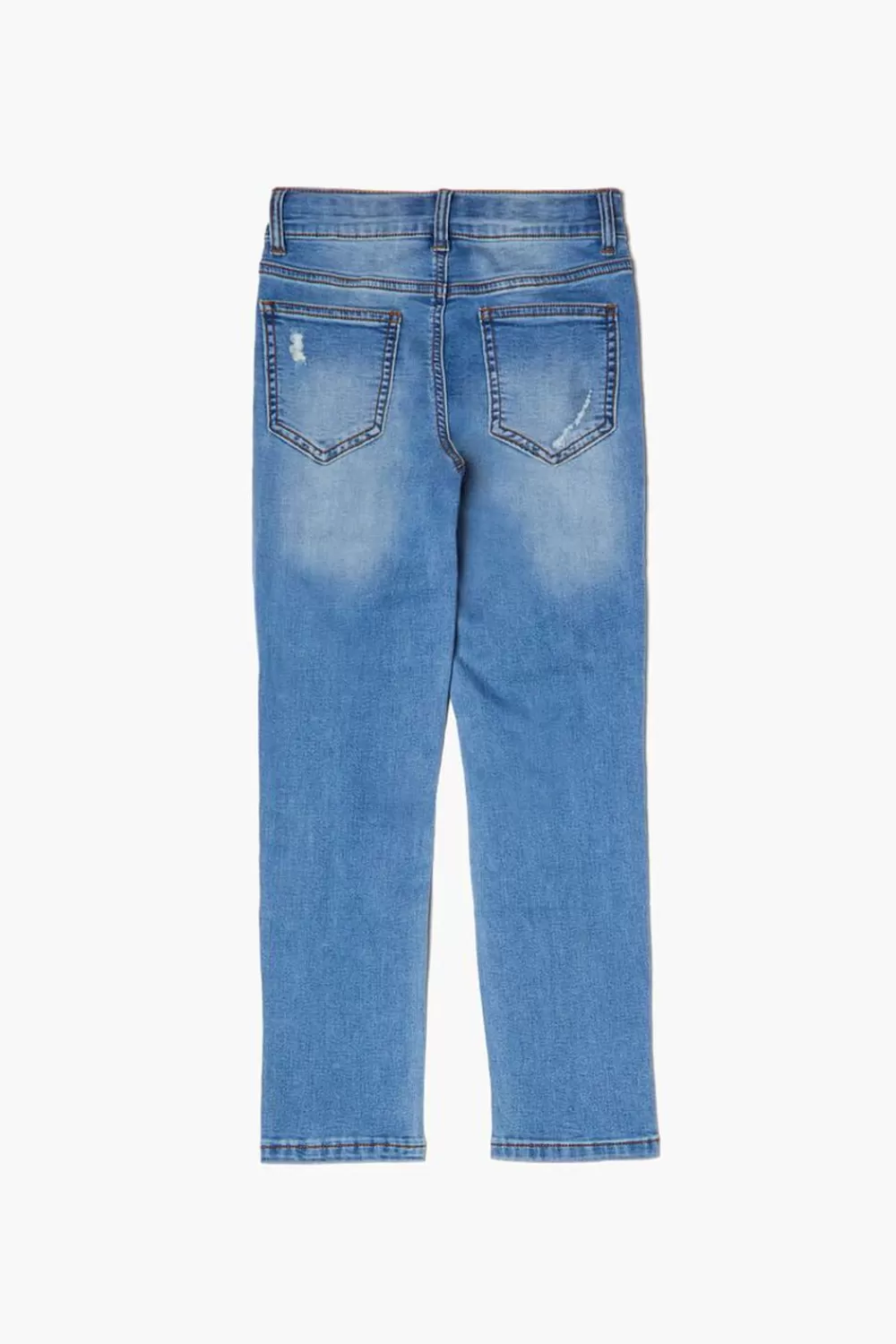 Bottoms>Forever 21 Kids Distressed Slim-Fit Jeans (Girls + Boys) Medium Denim