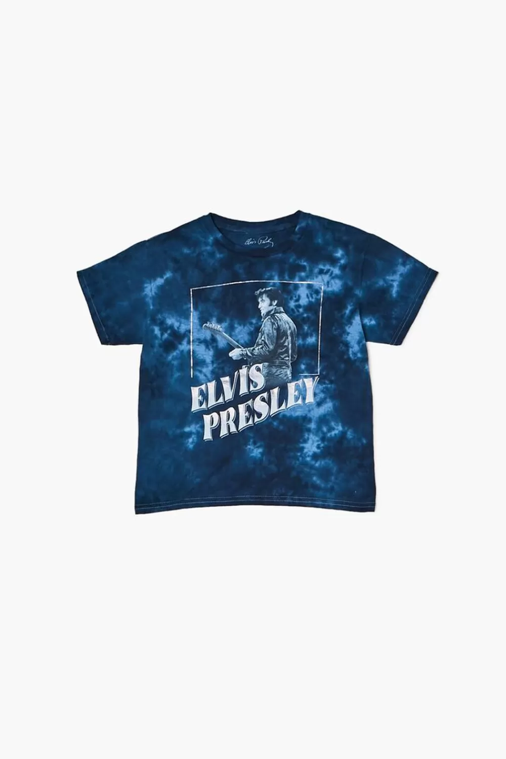 Tops>Forever 21 Kids Elvis Presley Graphic Tee (Girls + Boys) Blue/Multi