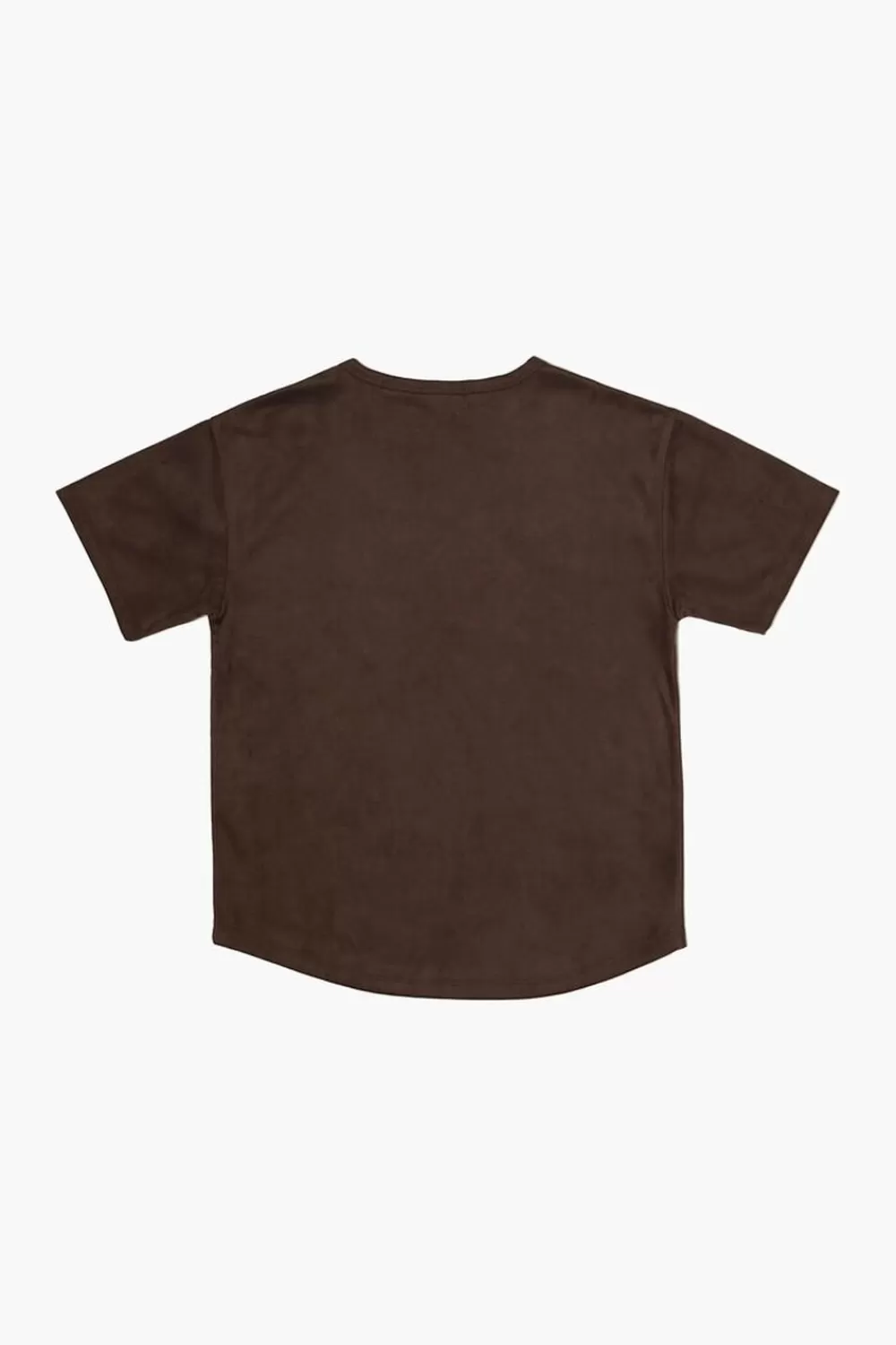 Tops>Forever 21 Kids Faux Suede Tee (Girls + Boys) Dark Brown