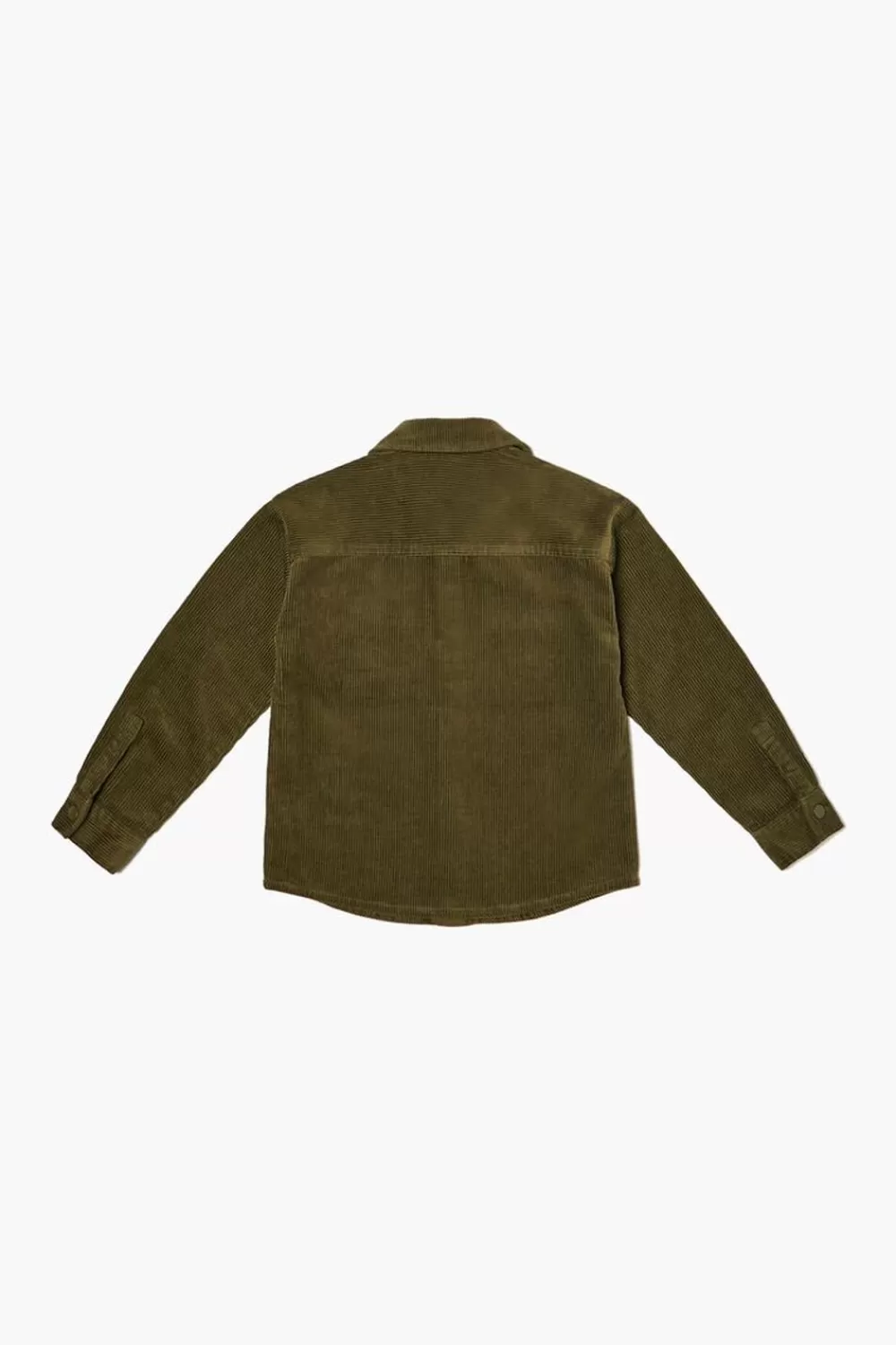 Tops>Forever 21 Kids (Girls + Boys) Flap Pocket Long-Sleeve Shirt Olive