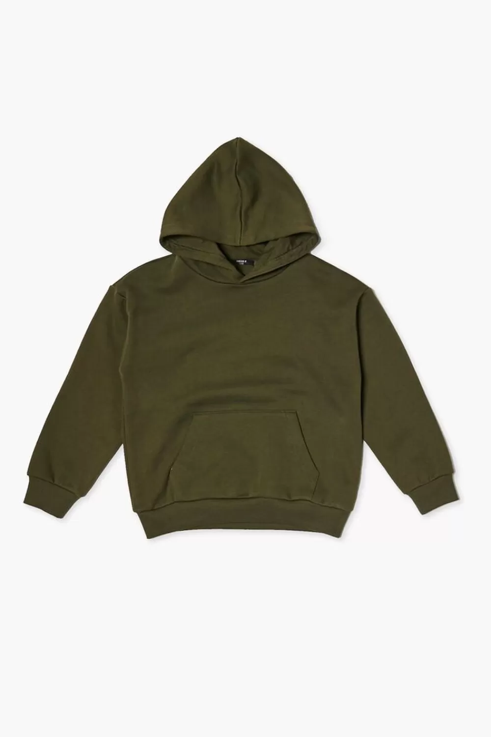 Tops>Forever 21 Kids Goodluck Graphic Hoodie (Girls + Boys) Olive/Multi