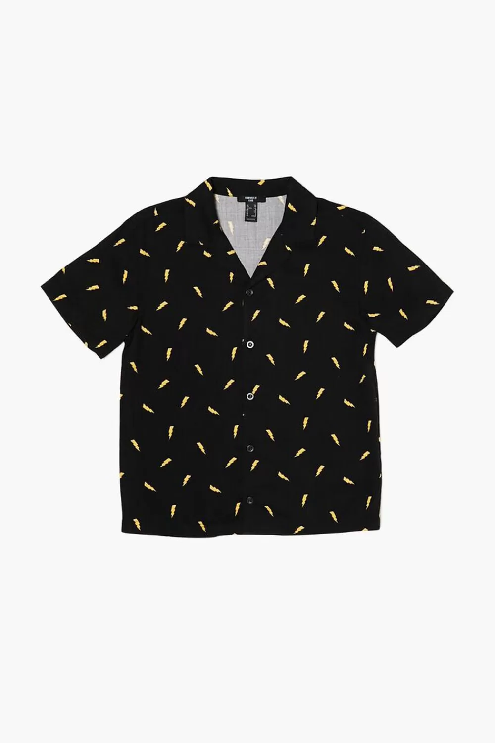 Tops>Forever 21 Kids Lightning Bolt Print Shirt (Girls + Boys) Black/Multi