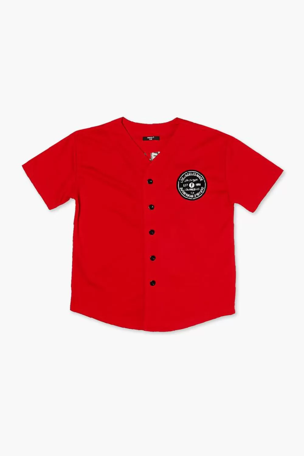 Tops>Forever 21 Kids Los Angeles Baseball Jersey (Girls + Boys) Red/Multi