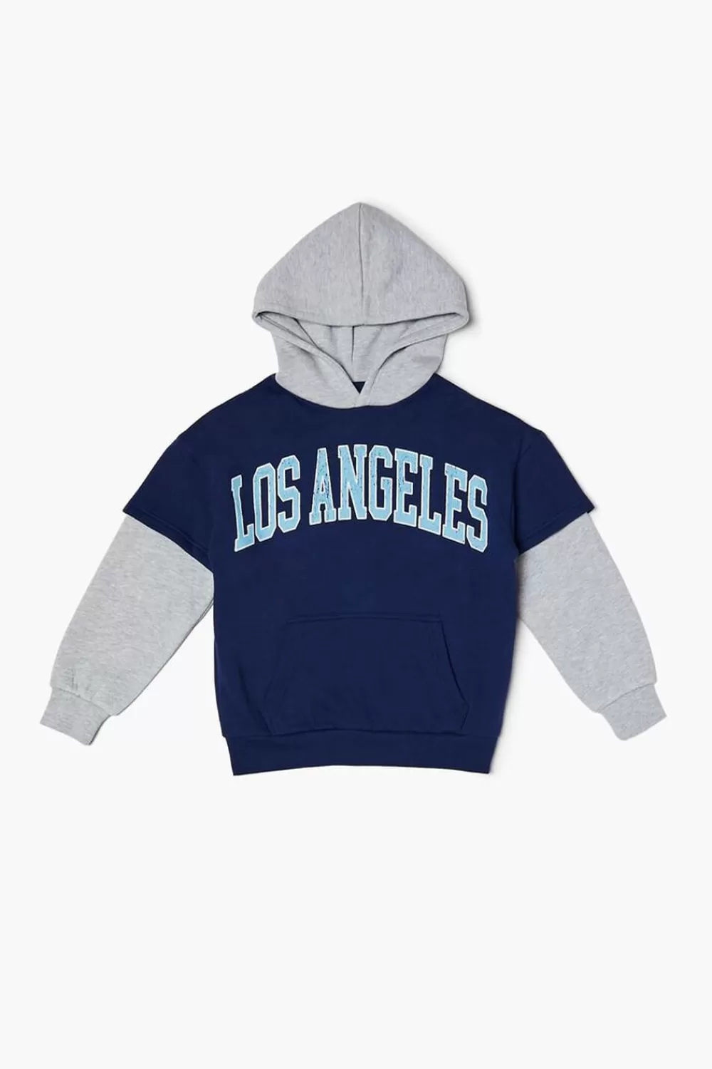 Tops>Forever 21 Kids Los Angeles Graphic Combo Hoodie (Girls + Boys) Navy/Multi