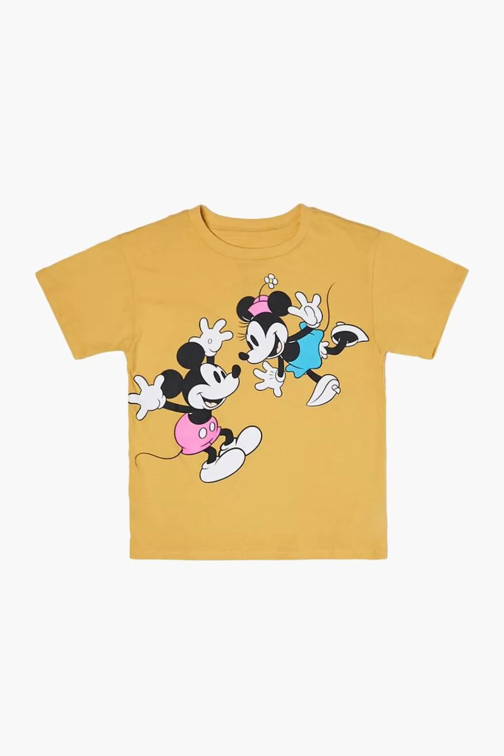 Tops>Forever 21 Kids Mickey & Minnie Mouse Tee (Boys + Girls) Mustard/Multi