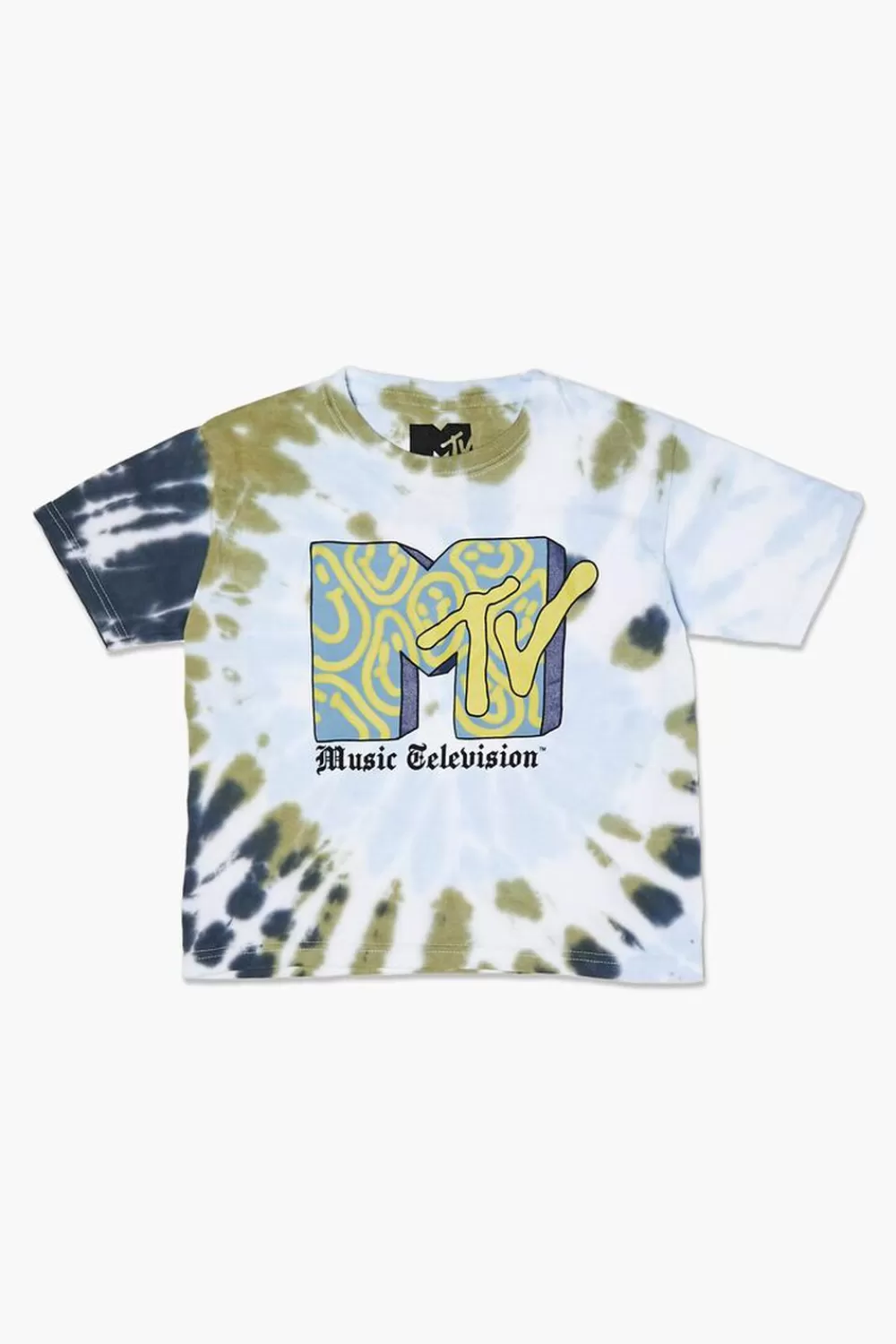 Tops>Forever 21 Kids Mtv Tie-Dye Tee (Girls + Boys) Cream/Multi