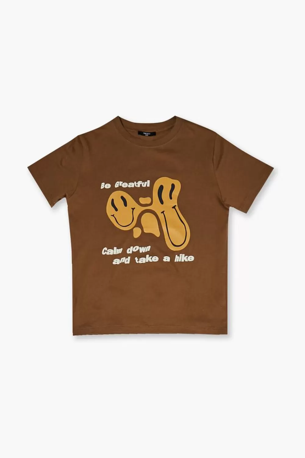 Tops>Forever 21 Kids Organically Grown Cotton Graphic Tee (Girls + Boys) Tan/Multi