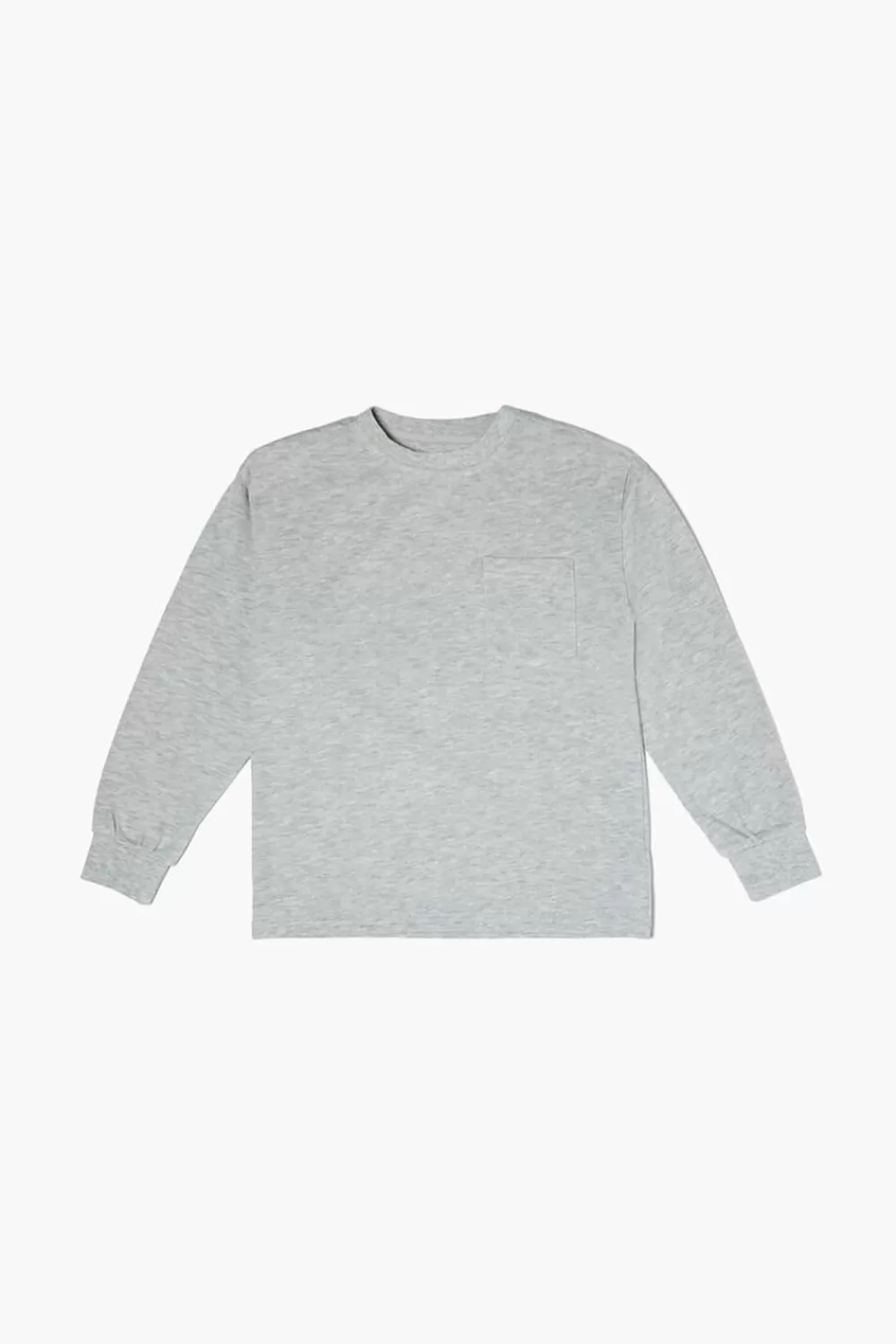 Tops>Forever 21 Kids Patch Pocket Top (Girls + Boys) Heather Grey