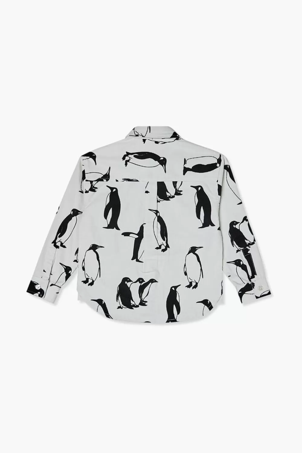 Tops>Forever 21 Kids Penguin Print Shirt (Girls + Boys) Cream/Black