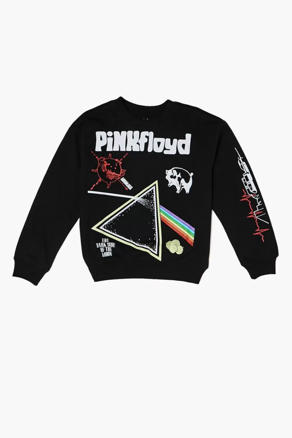 Tops>Forever 21 Kids Pink Floyd Graphic Pullover (Girls + Boys) Black/Multi