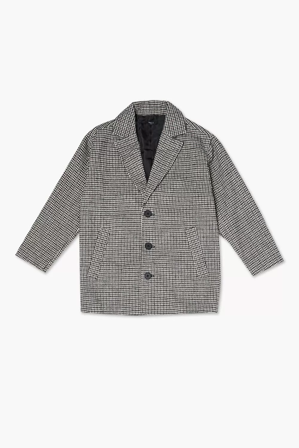 Jackets + Outerwear>Forever 21 Kids Plaid Notched Blazer (Girls + Boys) Cream/Multi