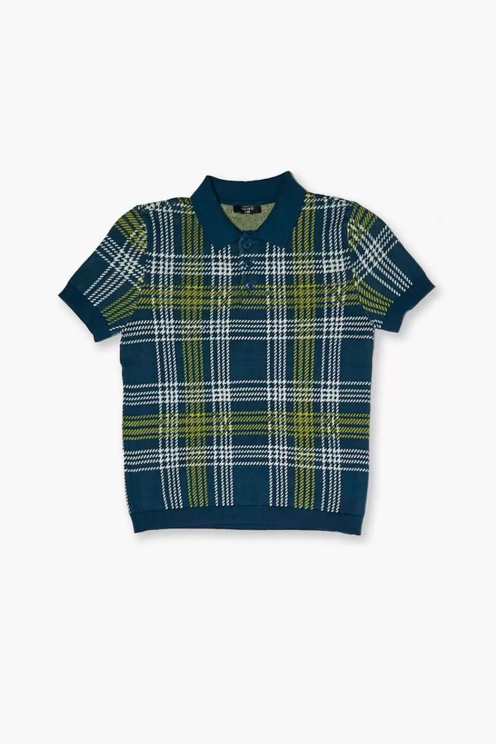 Tops>Forever 21 Kids Plaid Polo Shirt (Girls + Boys) Blue/Multi