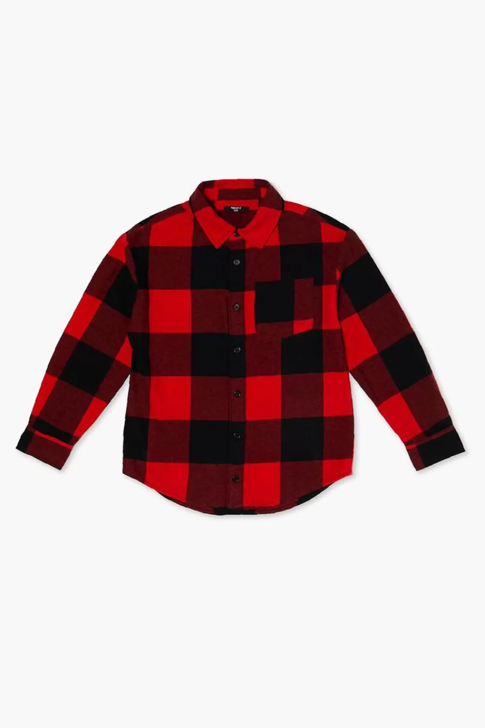 Tops>Forever 21 Kids Plaid Shirt (Girls + Boys) Red/Black