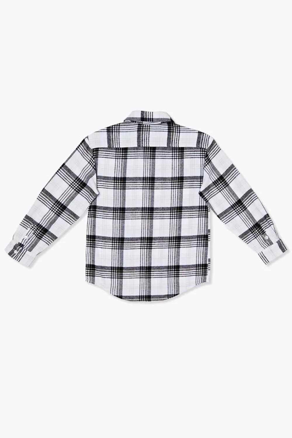 Tops>Forever 21 Kids Plaid Shirt (Girls + Boys) Cream/Multi