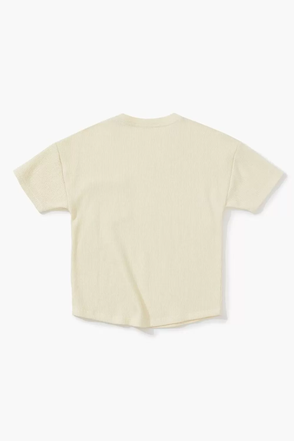 Tops>Forever 21 Kids Pocket Curved-Hem Tee (Girls + Boys) Cream