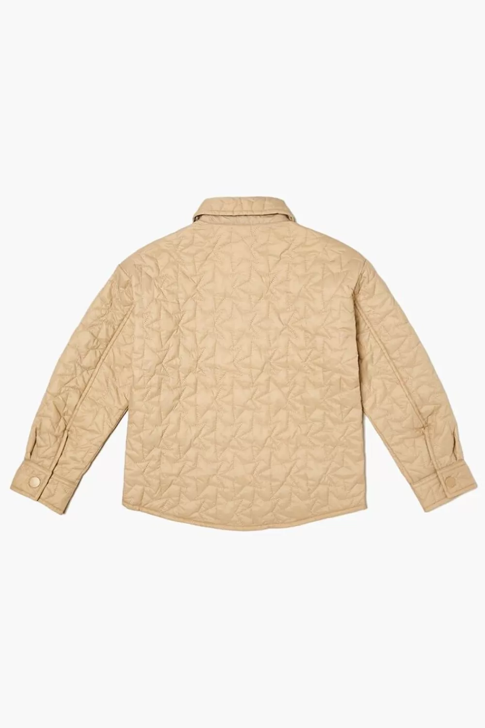 Jackets + Outerwear>Forever 21 Kids Star Quilted Bomber Jacket (Girls + Boys) Taupe