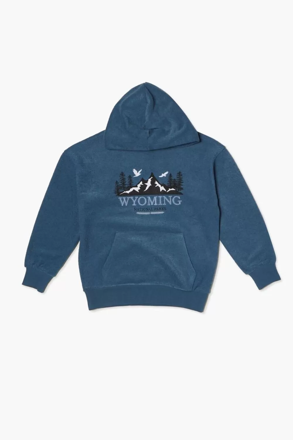 Tops>Forever 21 Kids Wyoming Graphic Hoodie (Girls + Boys) Grey/Multi