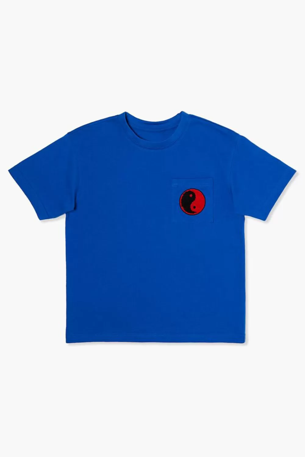 Tops>Forever 21 Kids Yin Yang Pocket Tee (Girls + Boys) Blue/Multi
