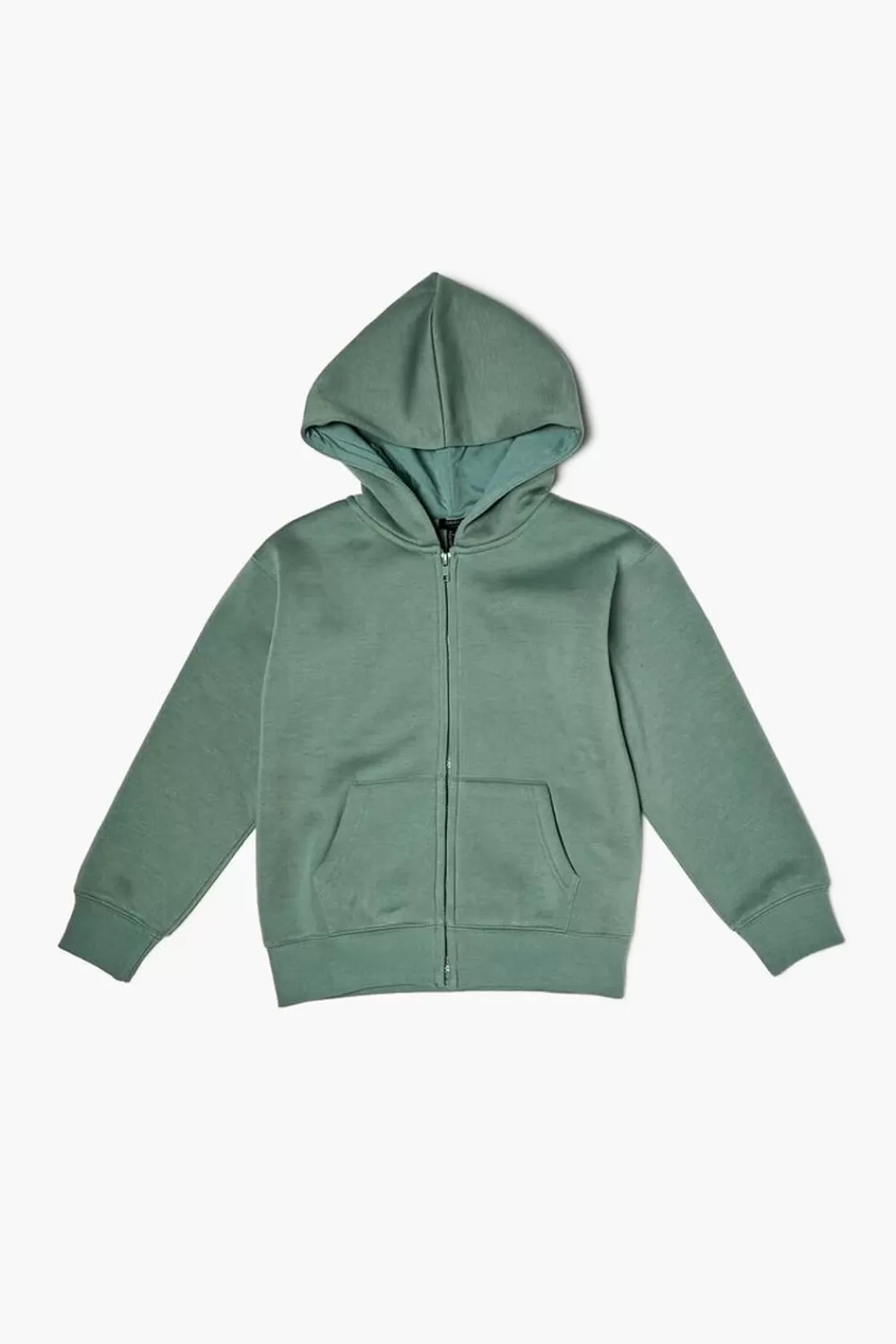 Tops>Forever 21 Kids Zip-Up Hoodie (Girls + Boys) Sage