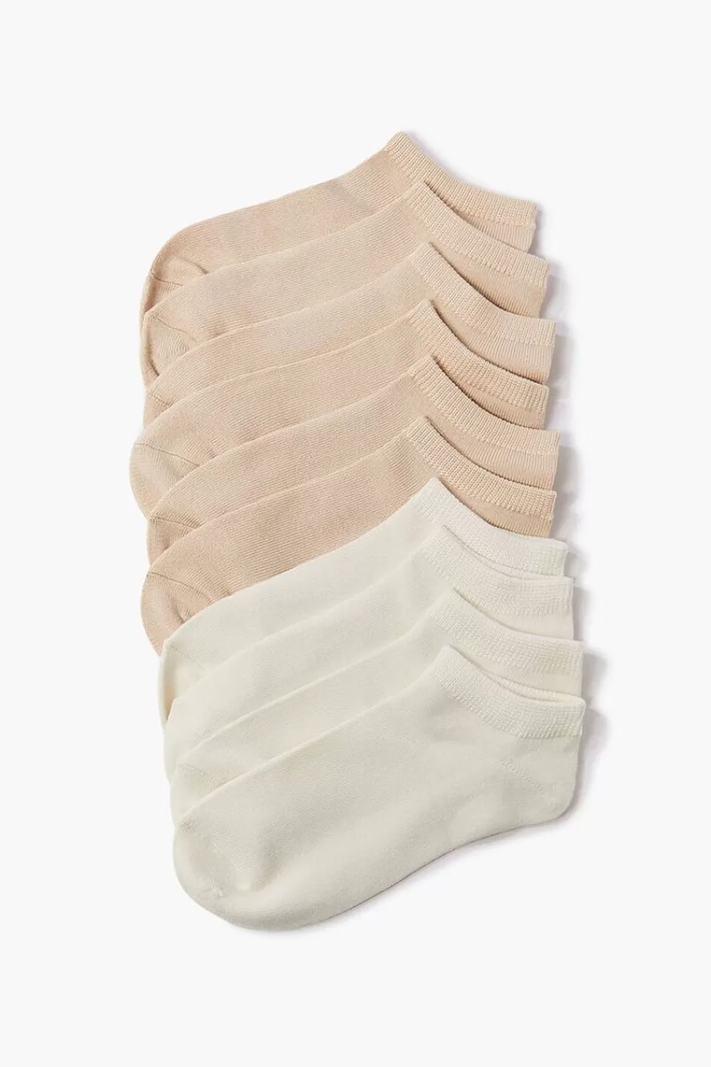 Socks + Tights>Forever 21 Knit Ankle Socks - 5 Pack Oatmeal/Cream