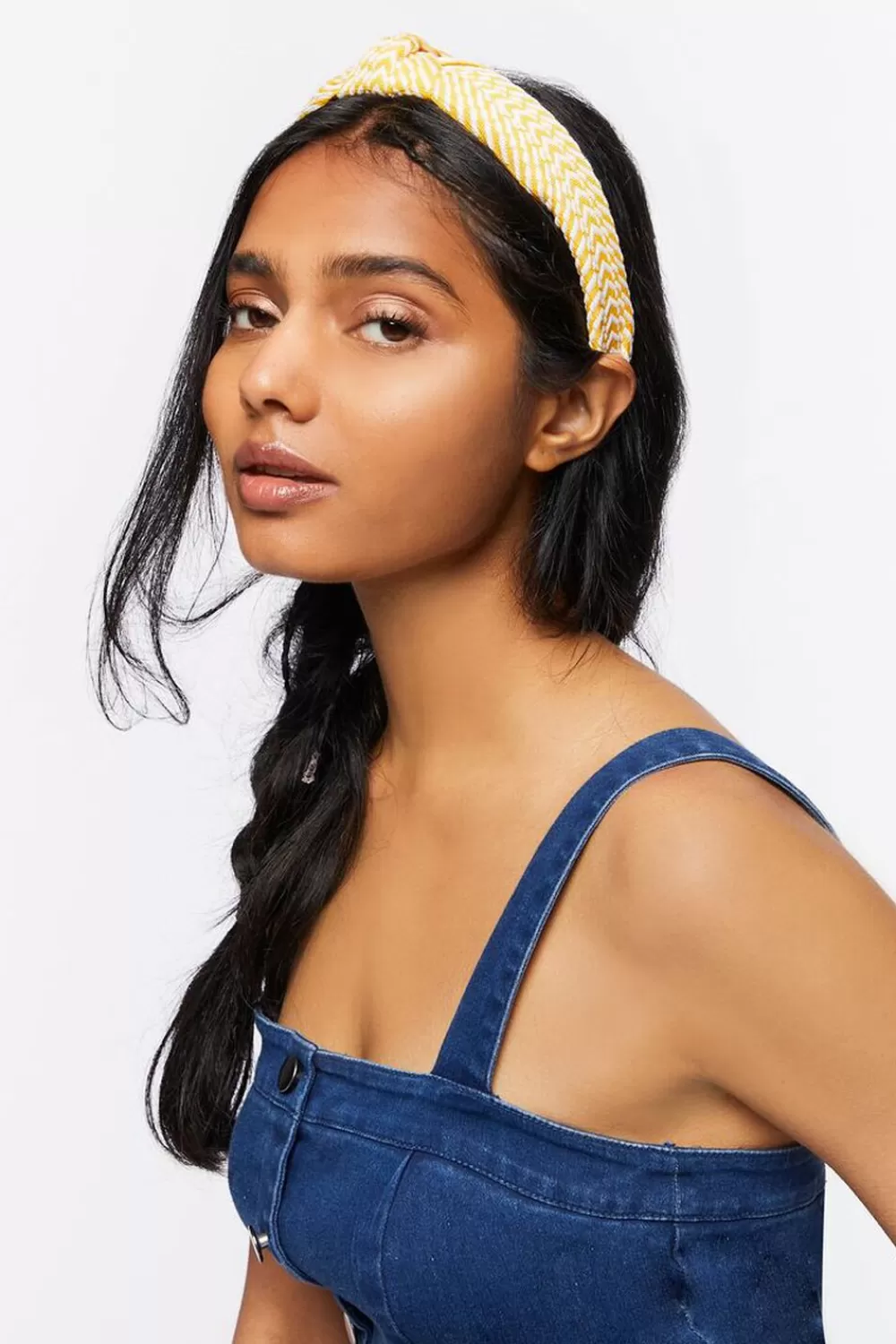 Hair Accessories>Forever 21 Knotted Chevron Headband Yellow/Multi