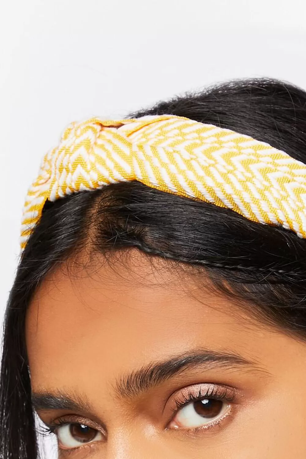 Hair Accessories>Forever 21 Knotted Chevron Headband Yellow/Multi