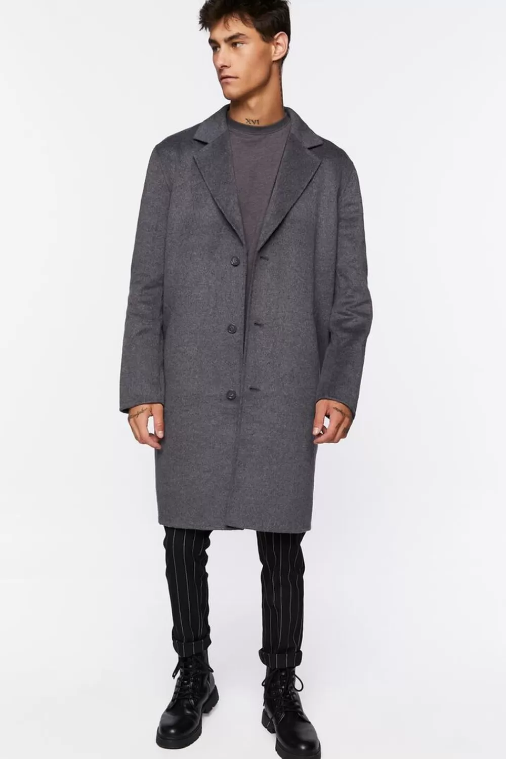 Jackets + Outerwear>Forever 21 Longline Duster Coat Charcoal