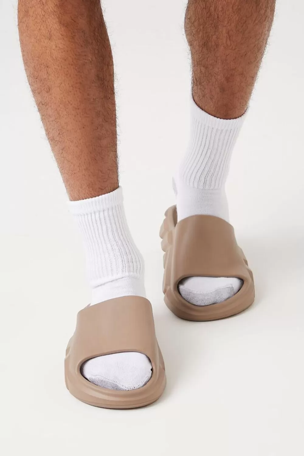 Activewear + Athletic>Forever 21 Lug-Sole Slides Mocha