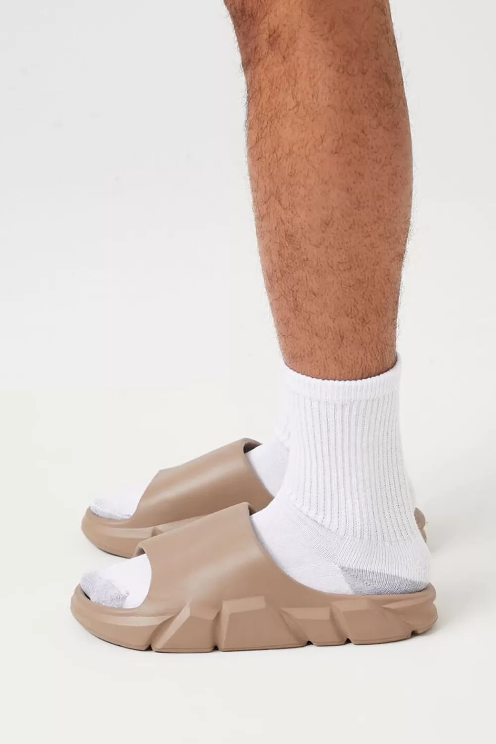 Activewear + Athletic>Forever 21 Lug-Sole Slides Mocha