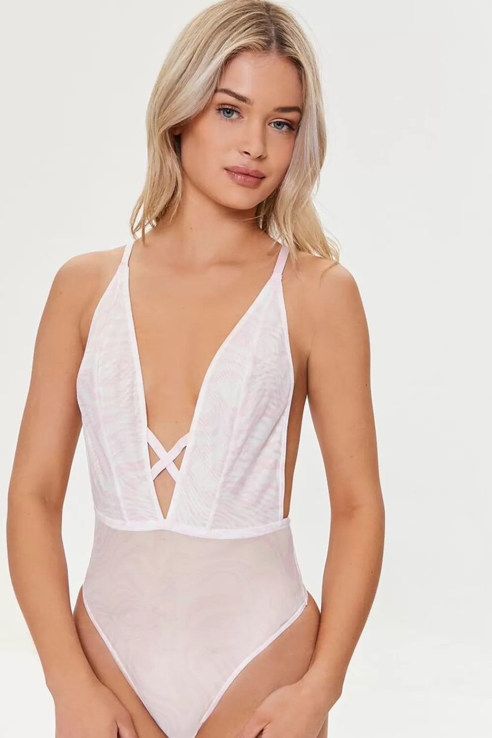 Forever 21 Marble Print Lingerie Bodysuit | Women Tops