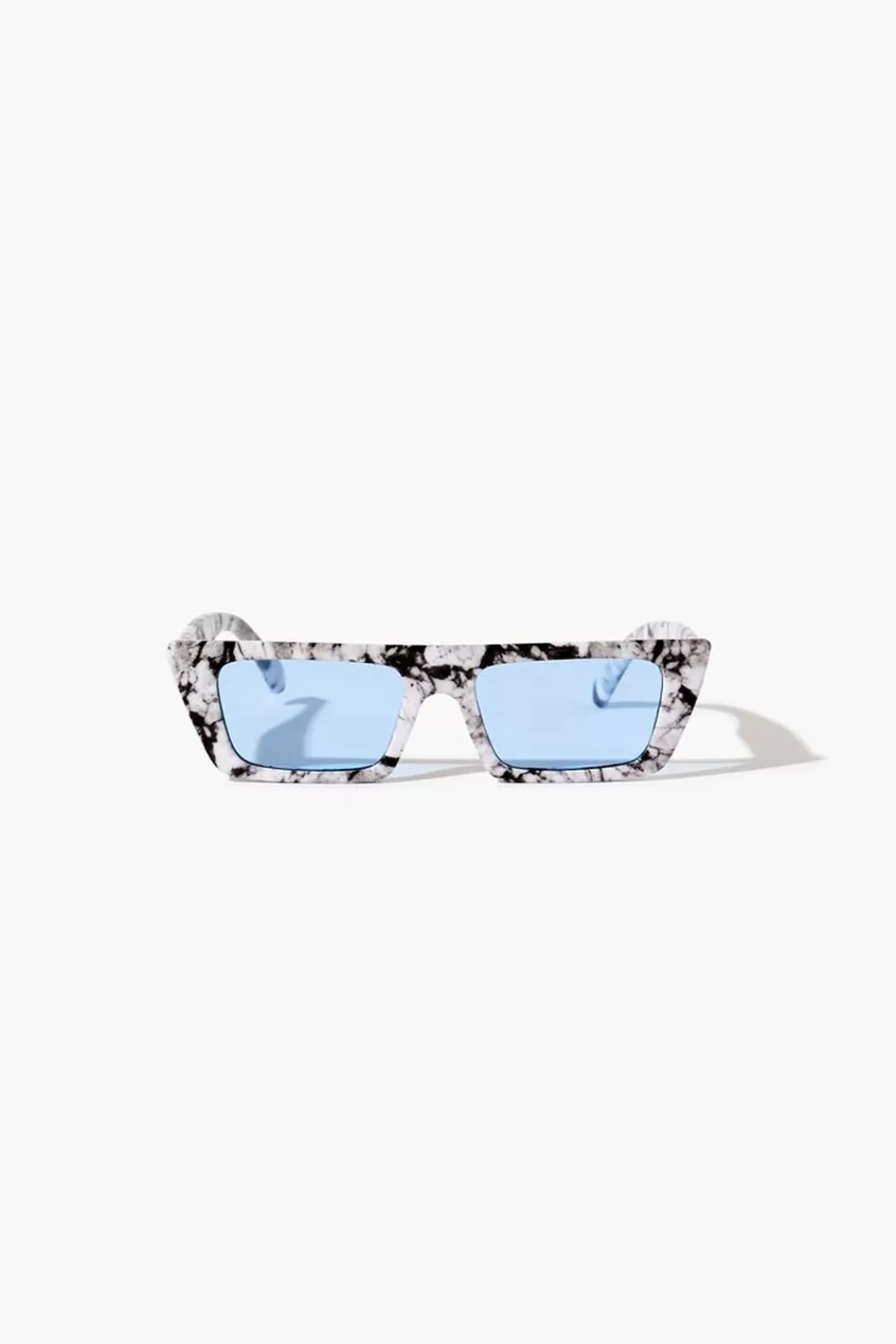 Sunglasses + Readers>Forever 21 Marble Print Sunglasses Blue/Multi