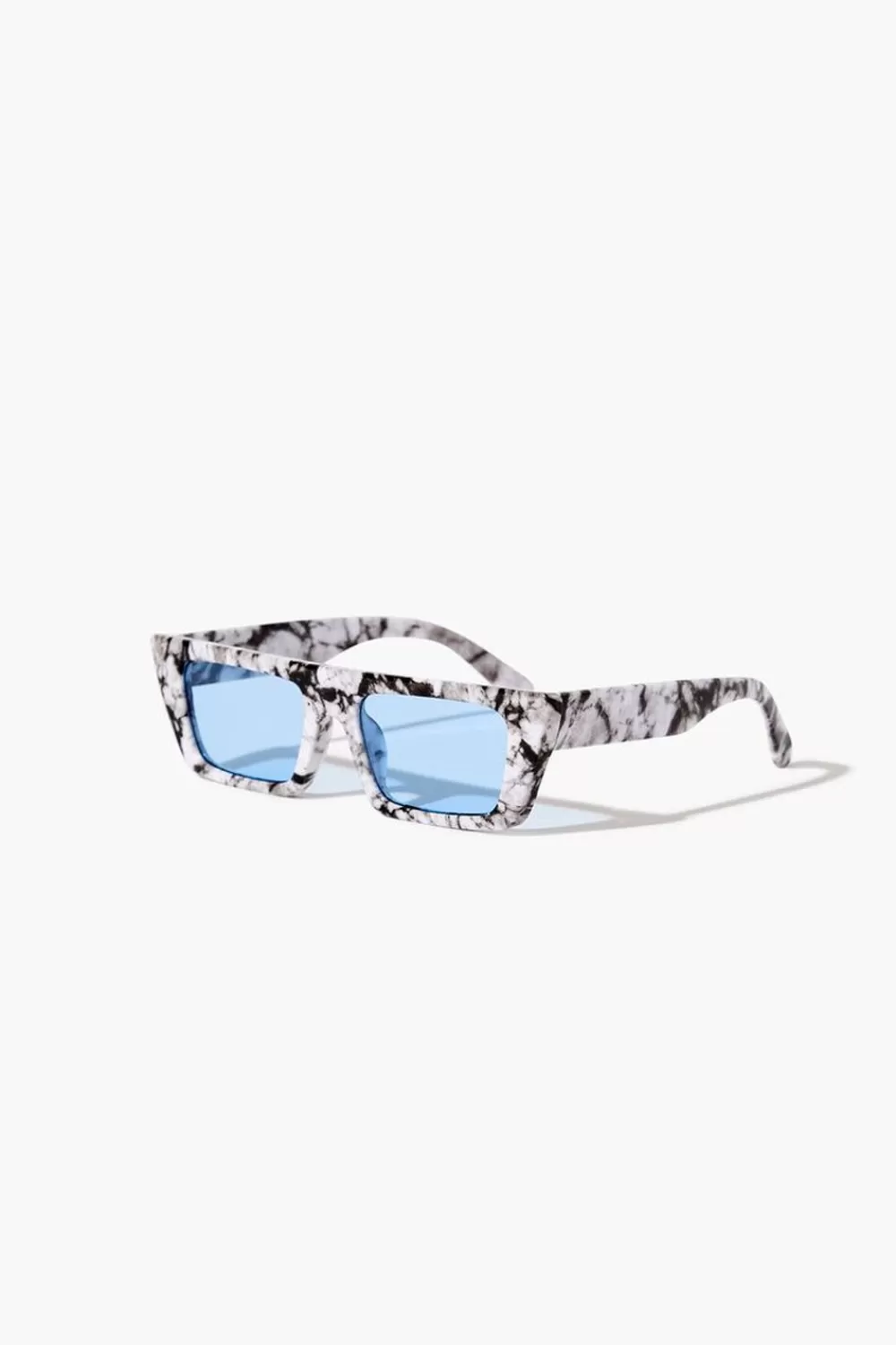 Sunglasses + Readers>Forever 21 Marble Print Sunglasses Blue/Multi