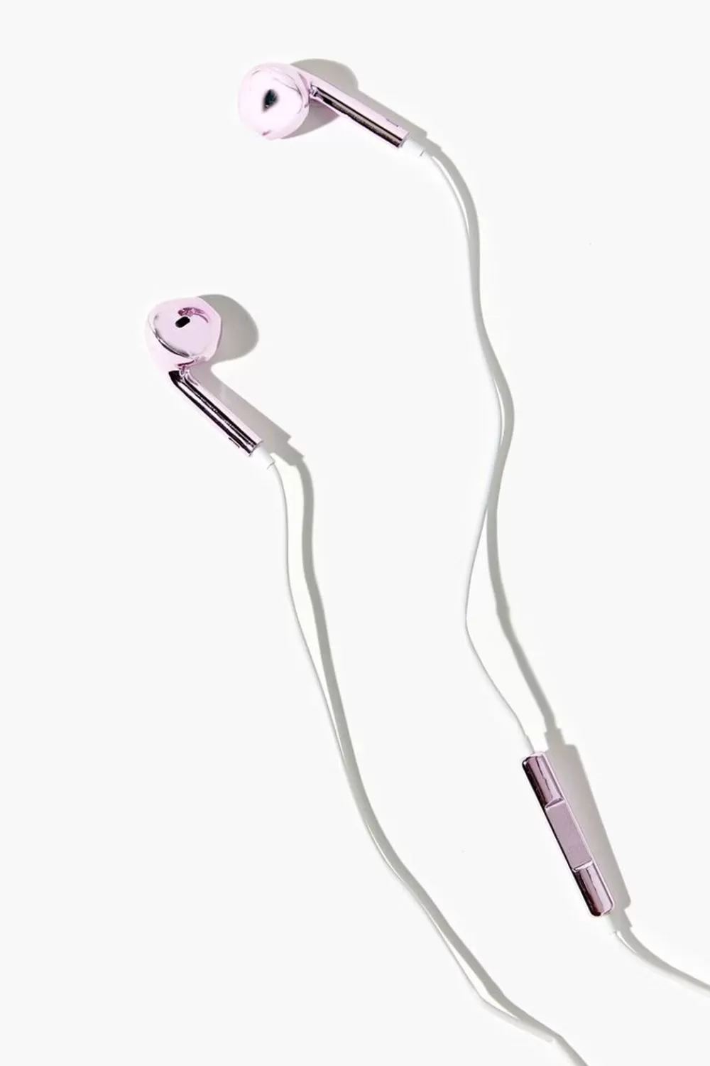 Electronics + Accessories>Forever 21 Metallic Wired Earphones Rose Gold