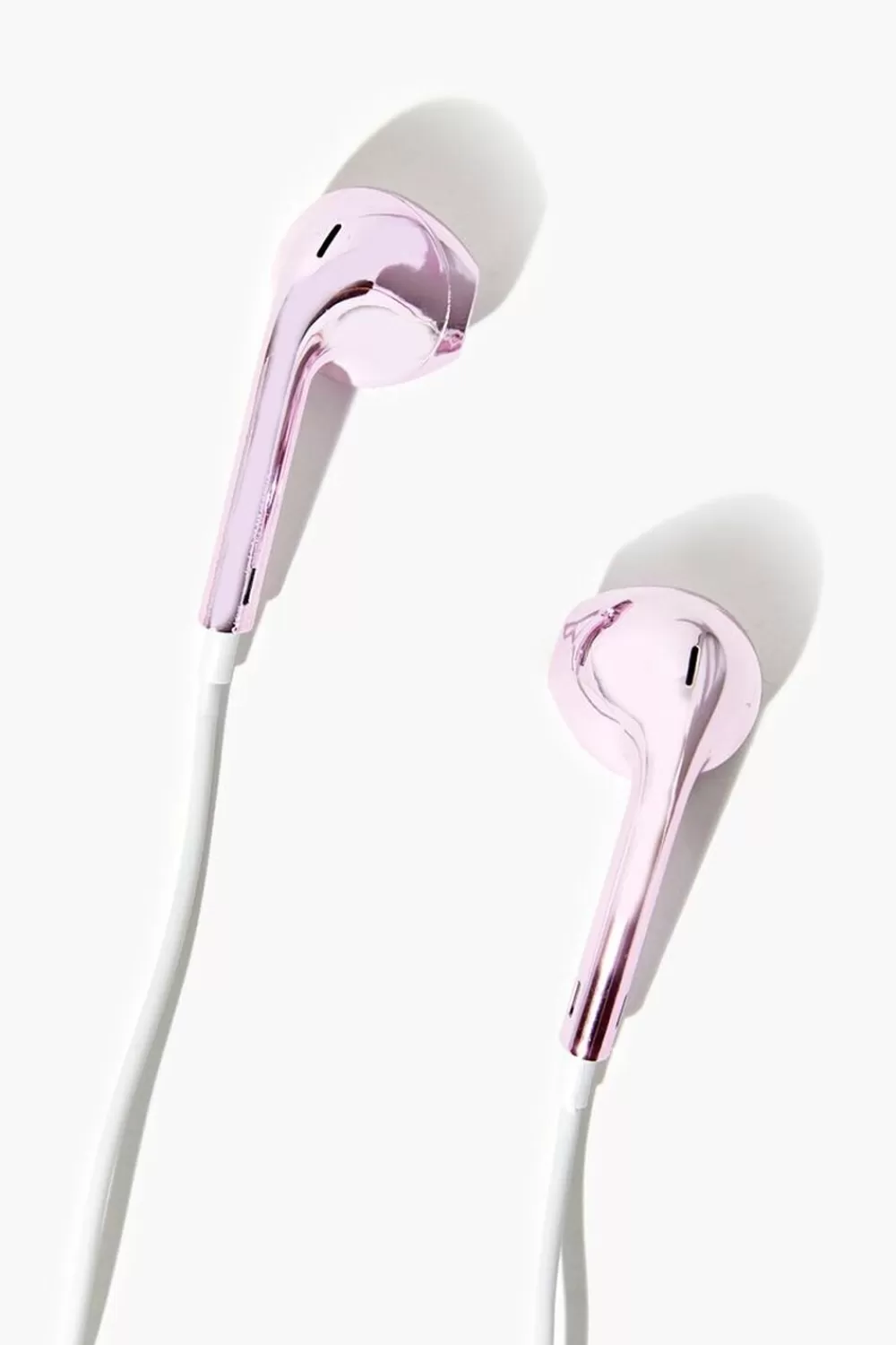 Electronics + Accessories>Forever 21 Metallic Wired Earphones Rose Gold