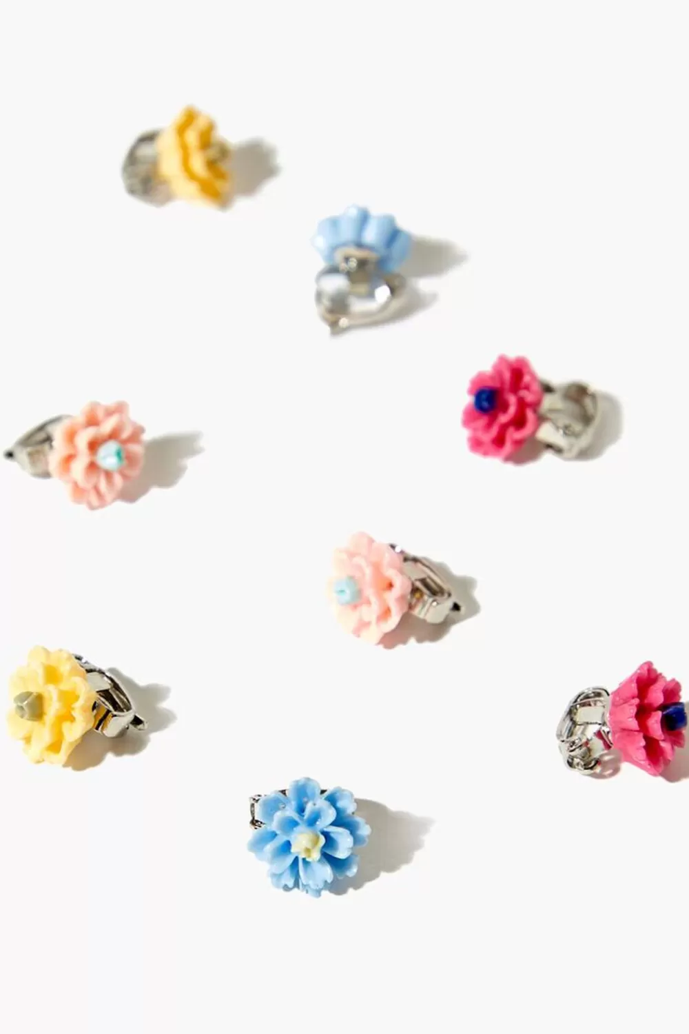 Hair Accessories>Forever 21 Mini Flower Hair Ring Set Yellow/Multi